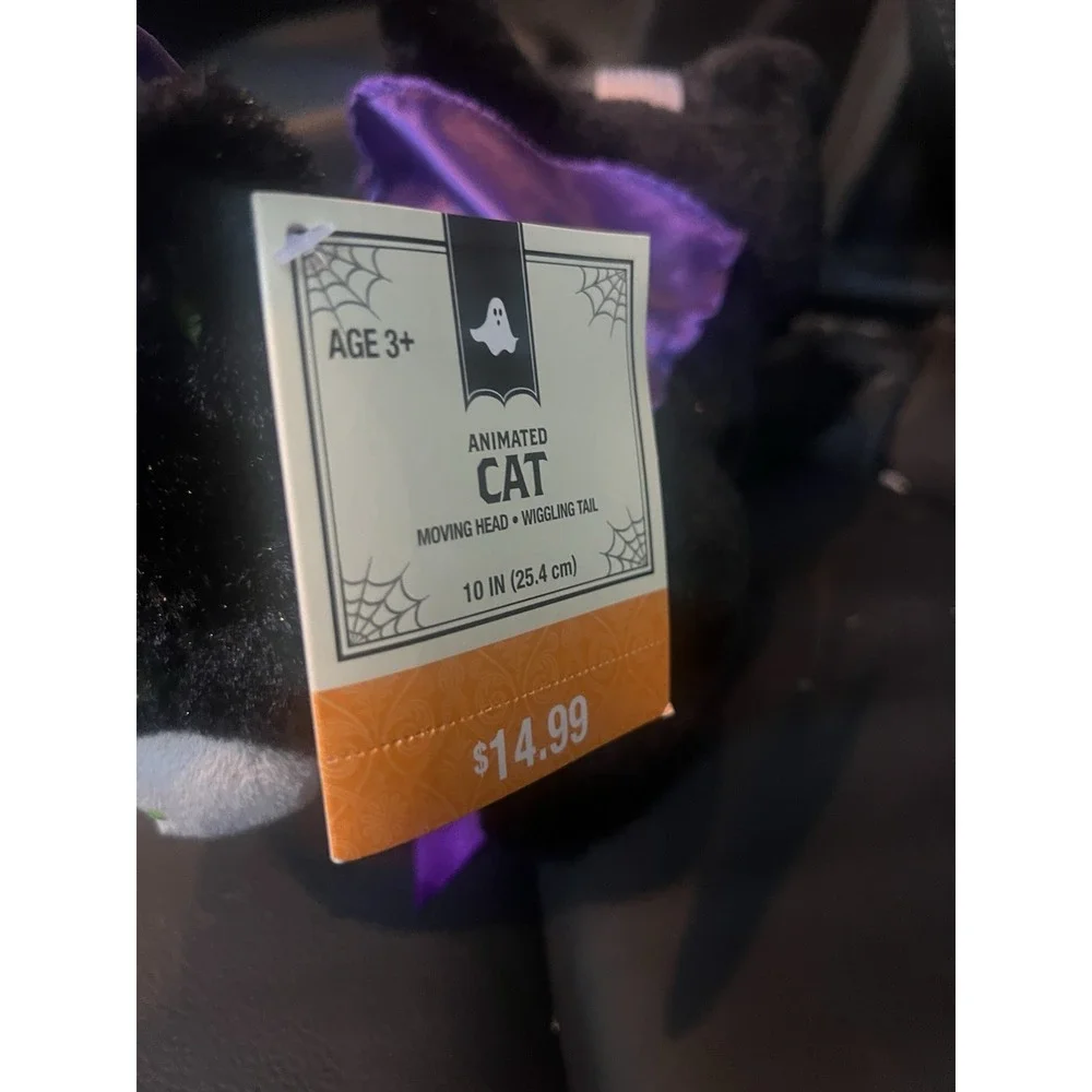 NEW With Tags. Halloween Animated Black Cat Sings I Put A Spell On You Spooky‎